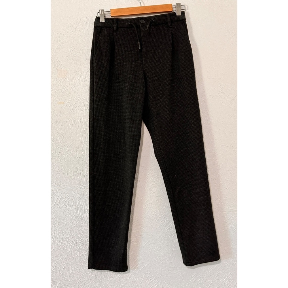 Zara Big Boys Black Tweed Polyester Casual/Dress Pants, 13/14